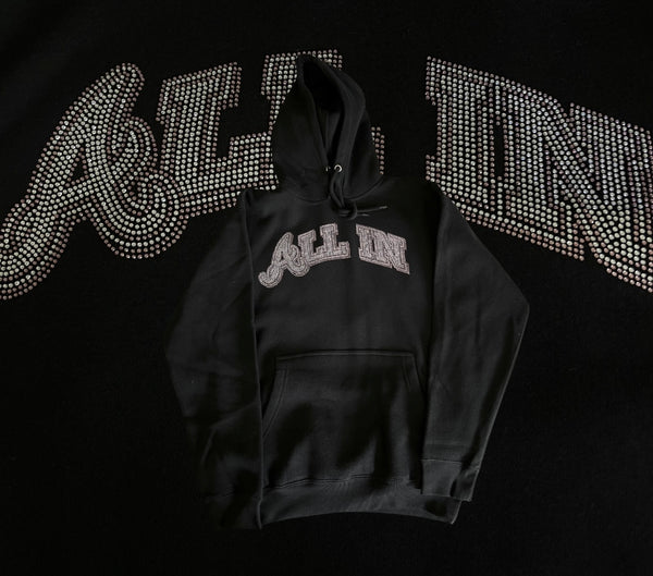 Rose Quartz “All In” Rhinestone Hoodie